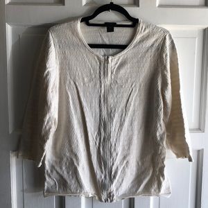 Ann Taylor Factory - zip front sweater - XL